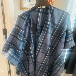 Blue Plaid Shawl